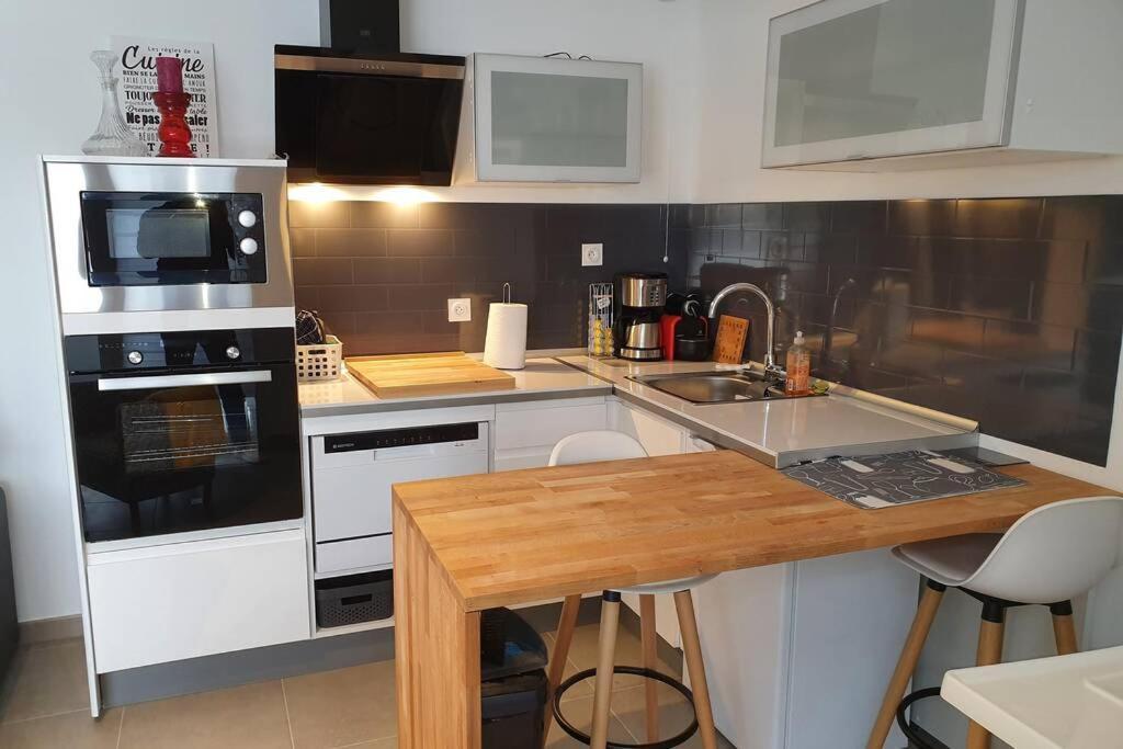 Cosy studio résidence de standing proche plage Villeneuve-Loubet Exterior foto