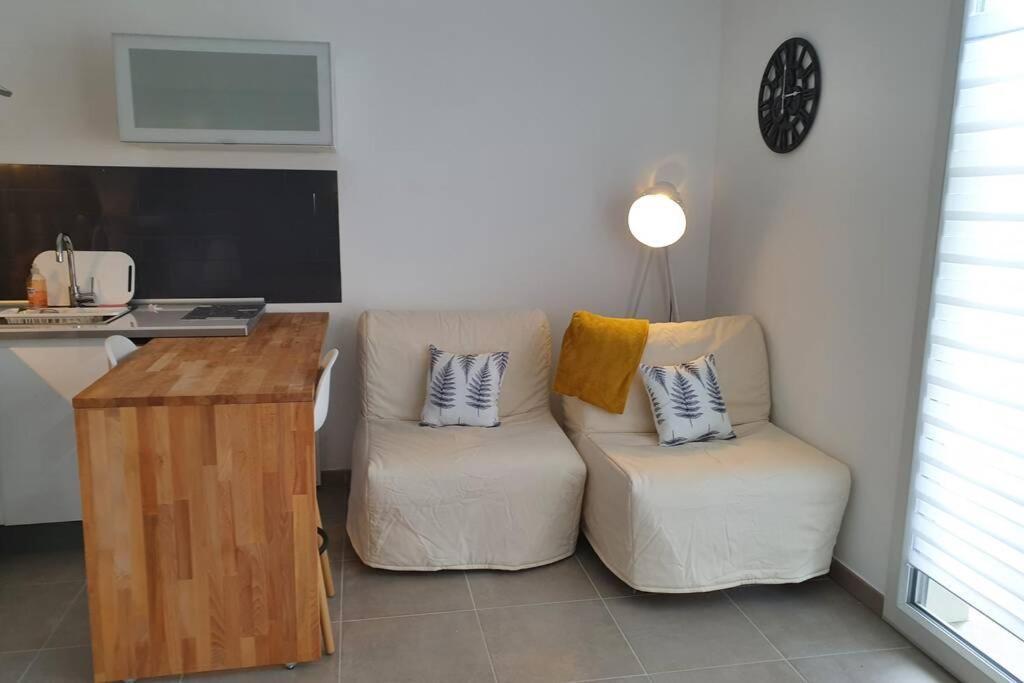 Cosy studio résidence de standing proche plage Villeneuve-Loubet Exterior foto